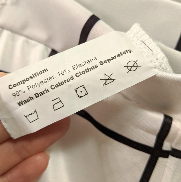 Zaful White Black Plaid Leggings, size 10 LG, NWOT - Picture 10 of 11